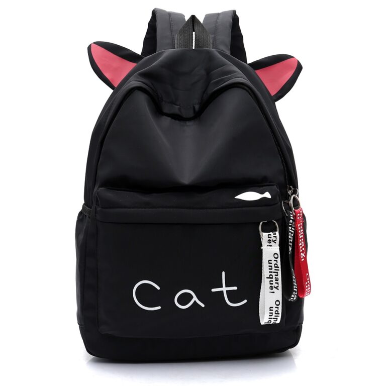 Mochila Feminino Escolar Juvenil Gatinho Reforçad