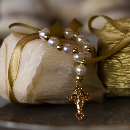 Mini Terço Pérolas 10 Unidades, Terço De Dedo, 