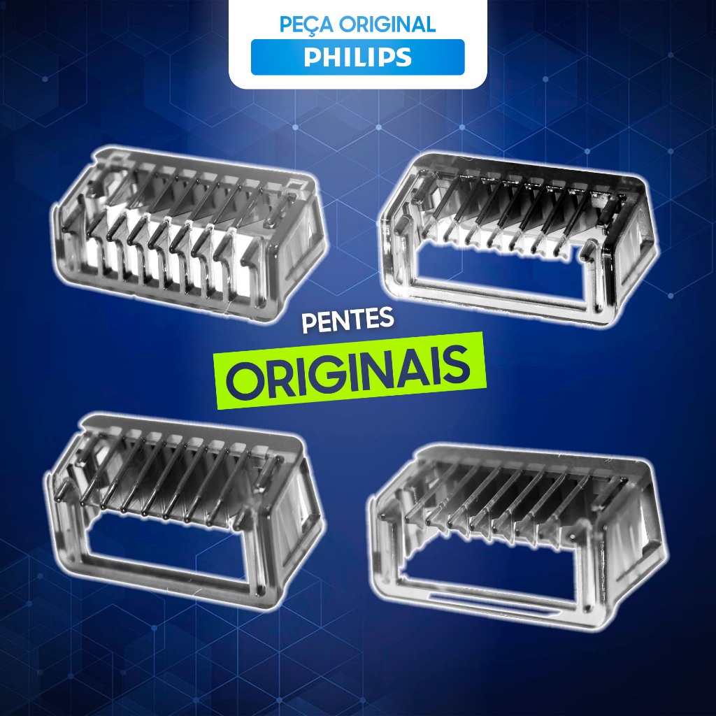 KIT DE PENTES PHILIPS ONEBLADE 1MM, 2MM, 3MM E 5MM ORIGINAL PHILIPS