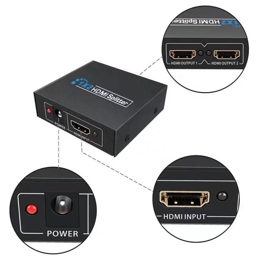 Splitter Divisor Hdmi Hdcp 1 Entrada 2 Saídas Full Hd 1×2 3d