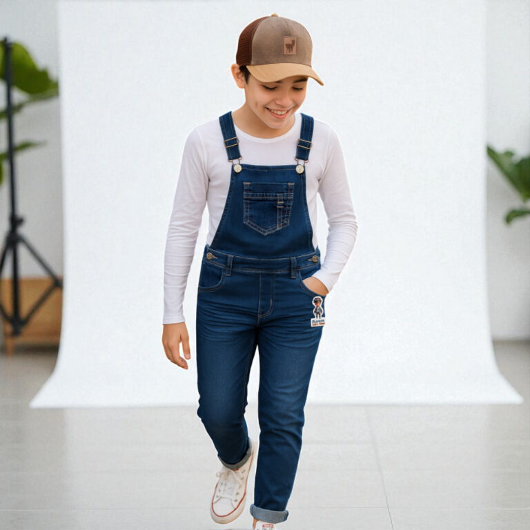 Roupa Infantil Menino Macacão Jeans Jardineira Ca