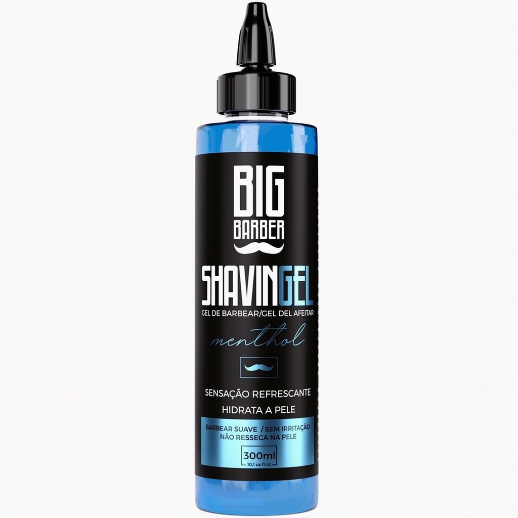 Shaving Gel Barbear Bisnaga Big Barber Menthol 300ml