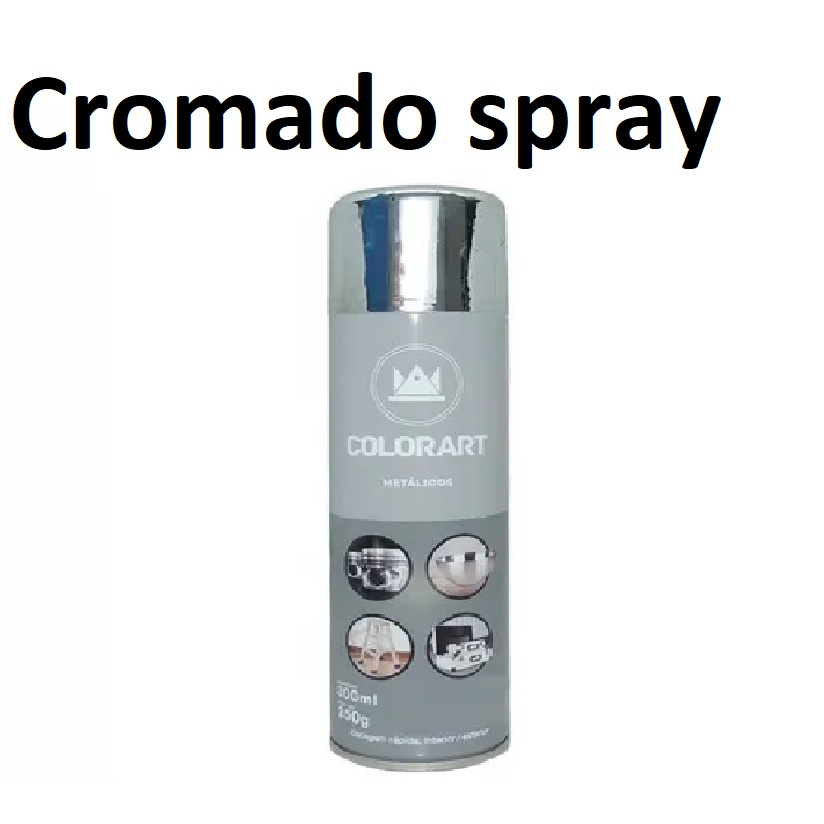 Spray Cromado Metálico Colorart Artesanato Objetos