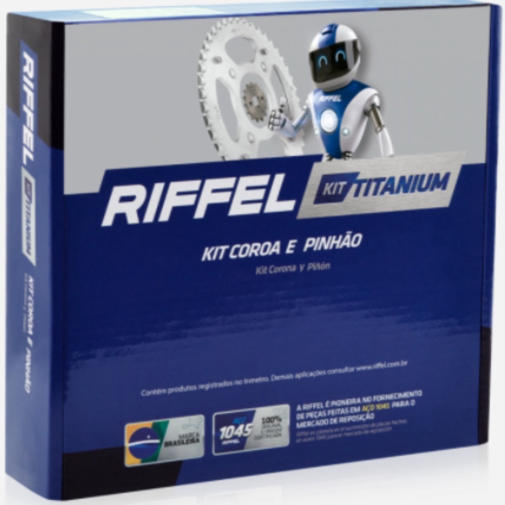 Kit Relação Tração Transmissão Honda Xre 300 2010 2011 2012 2013 a 2023 Original Riffel