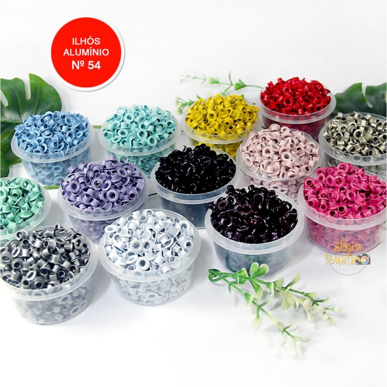 Ilhós de ALUMÍNIO N. 54 COLORIDO – 7g R