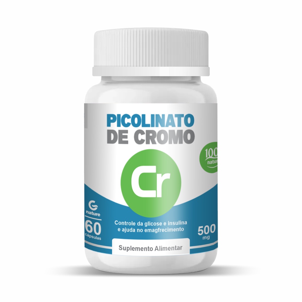 Picolinato De Cromo 500mg 60 cápsulas  GENATURE ORIGINAL