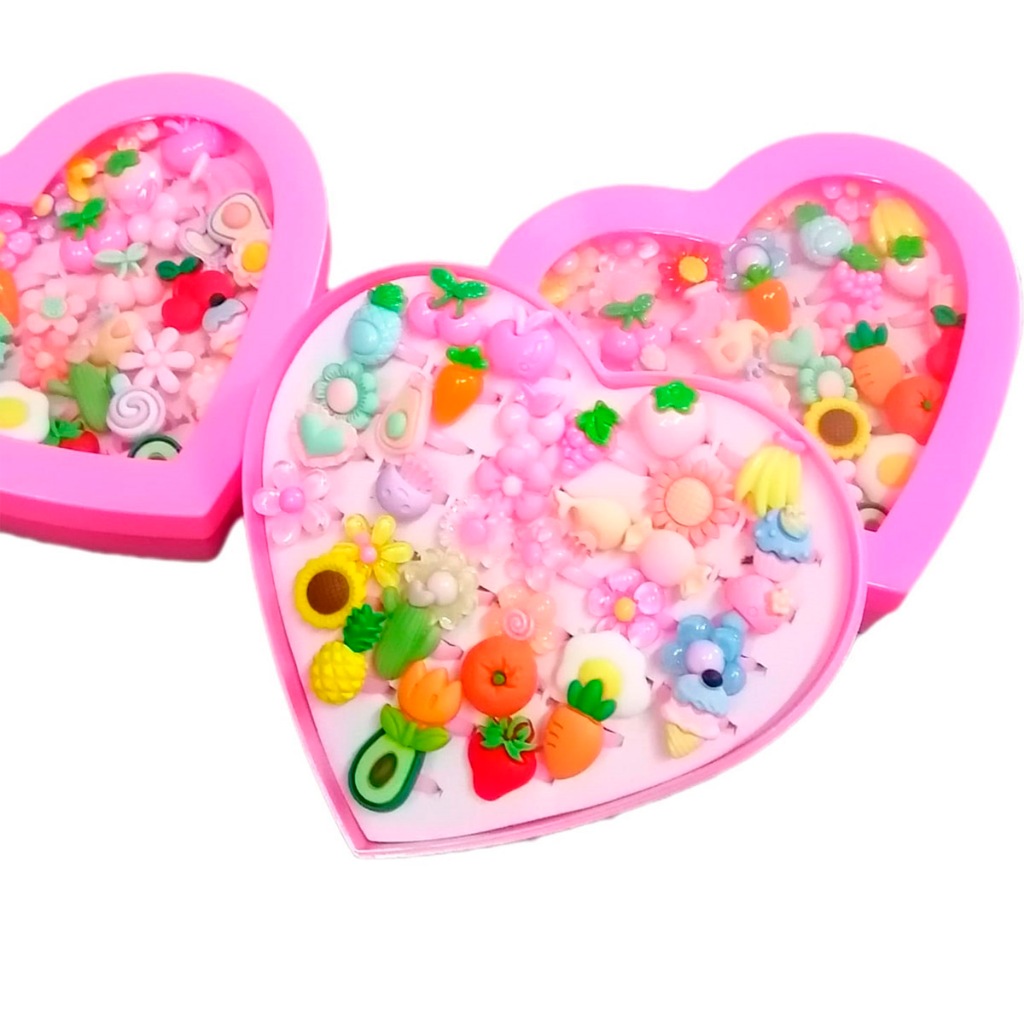 Kits 12/36 Anéis Infantil Em Formato Animal / fruta rosa plástico ou metal