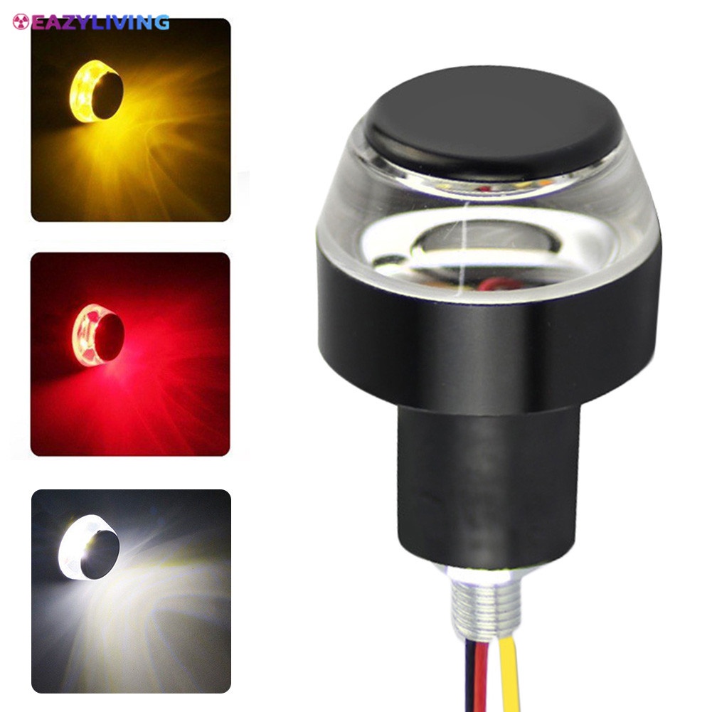 EAZYLIVING 1Pcs Indicador De Luz LED Indicadora De Giro Da Motocicleta Pisca Do Guidão Barra Ponta B