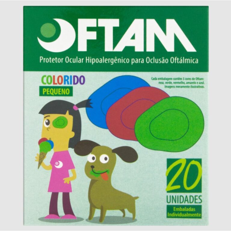 Protetor Ocular Oftam Pequeno Colorido cx C/20 Uni
