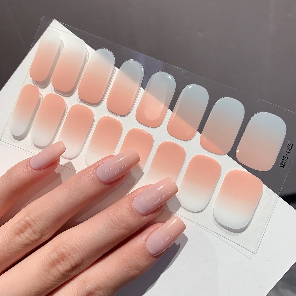Adesivo De Esmalte Brilhante De Cor Pura Coréia CS001-cs065