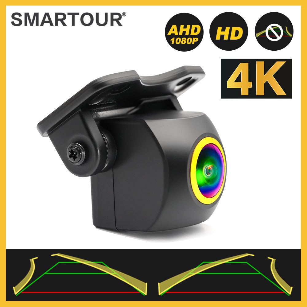 Smartour AHD 1080P 170 Graus Carro Reverso Backup Câmera De Visão Traseira Trajetória Dinâmica Linha