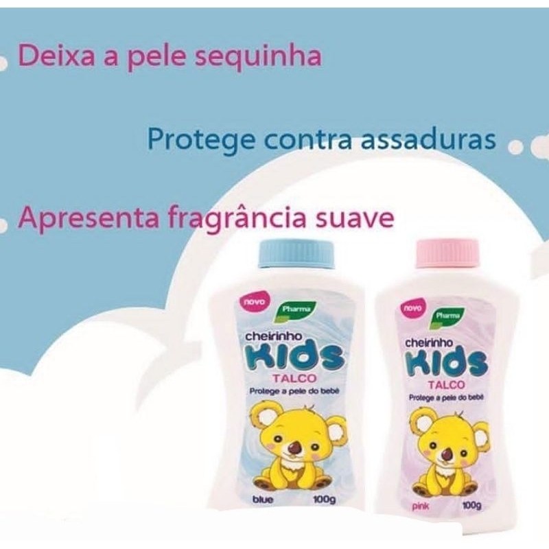 Talco para Bebê Cheirinho Kids 100g – Unidade Talco para Bebe
