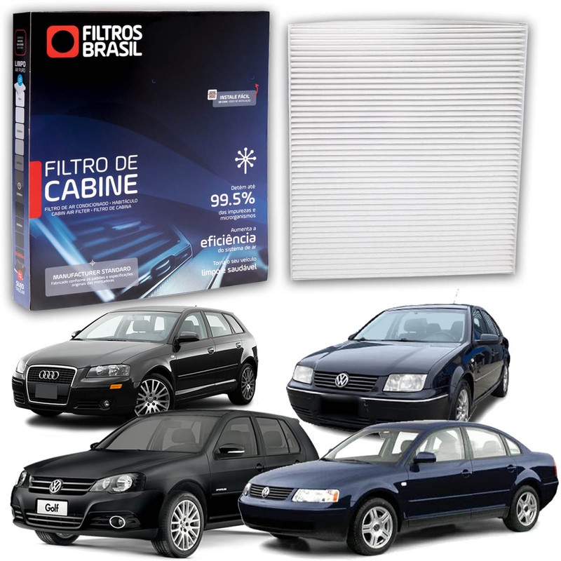 Filtro da Cabine Ar Condicionado Audi A3/TT Seat Cordoba Volkswagen Bora Golf G3 G5 Passat Polo Van