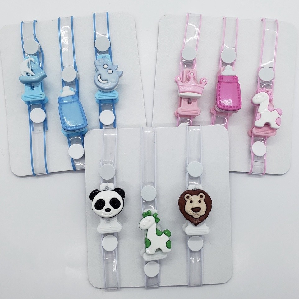 Kit com 3 Prendedor de Chupeta de Bebê de Silicone – Sortidos
