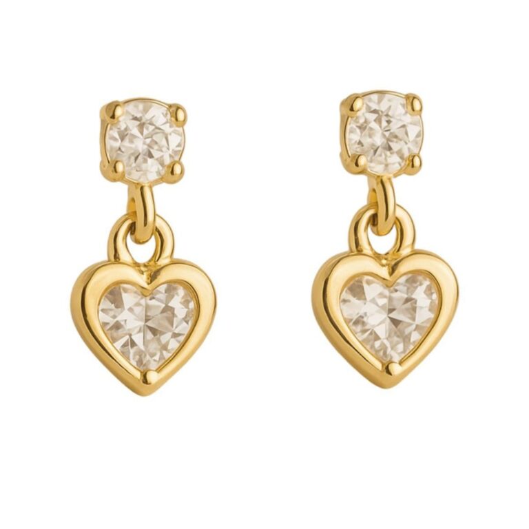 Brinco Semijoia Infantil Feminino Pingente Coraç�