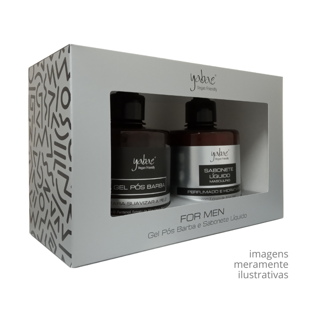 Kit Sabonete Líquido + Gel Pós Barba For Men 350ml Yabae