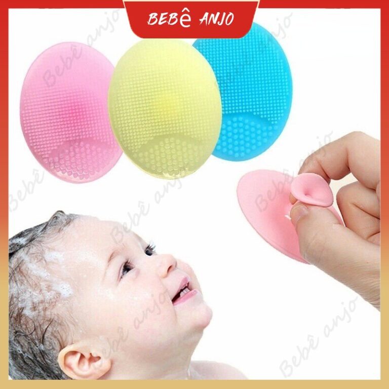 Escova de silicone para chuveiro de bebê para mas