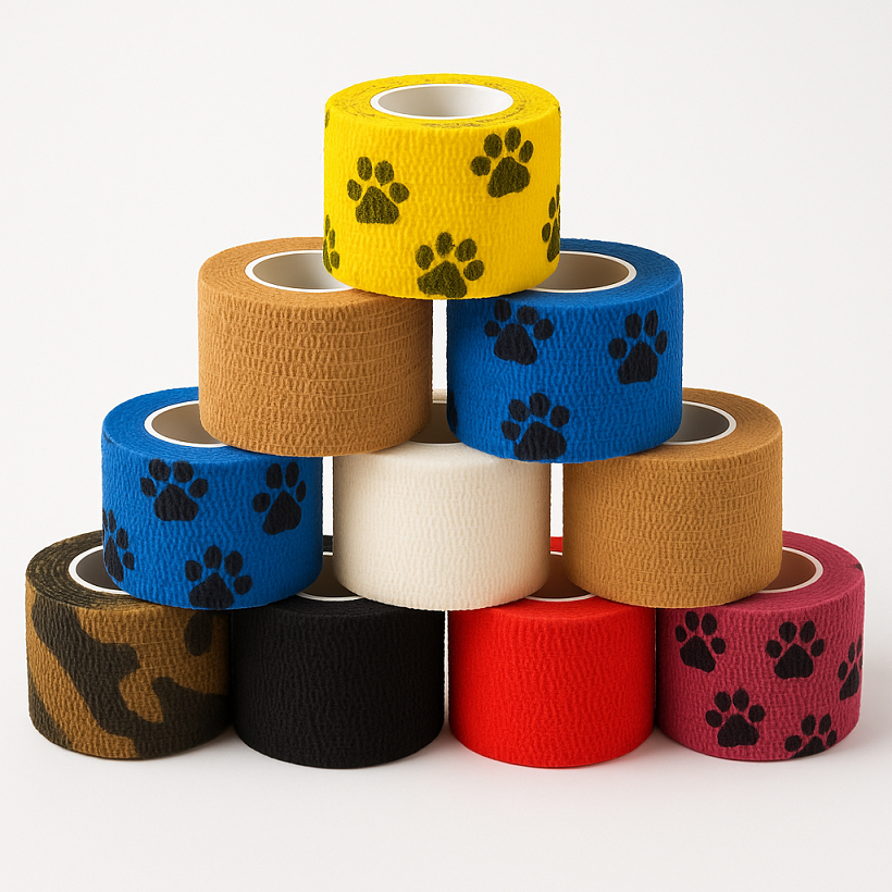 Bandagem Elástica autoadesiva Atadura Tattoo Tatuagem Pets Fita Podologia 5cm x 4,5m