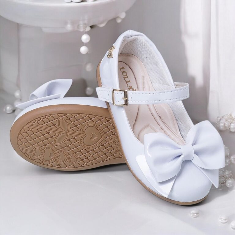 Sapatilha Branca Infantil Menina Confortável Para