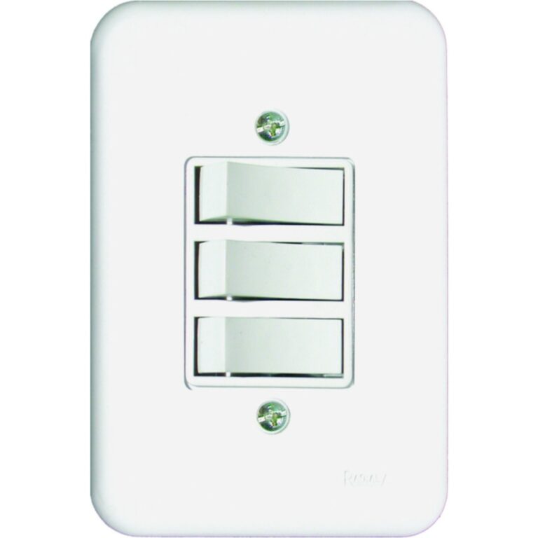Interruptor 3 Teclas Paralelas Linha Pollar Radial