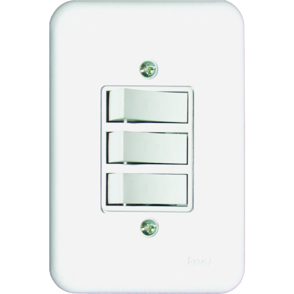 Interruptor 3 Teclas Paralelas Linha Pollar Radial 1901.008