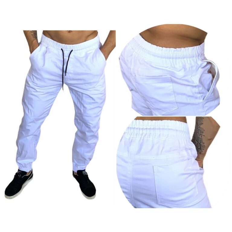 Calça Jogger Masculina Branca – Ideal Pro A
