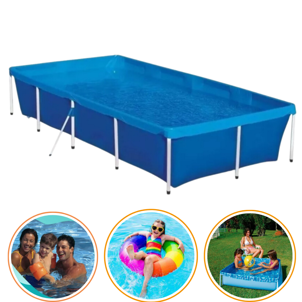 Piscina Com Armação Standard 3000 Litros Verão Mor Infantil e Adulto 2,77×1,87 Metros
