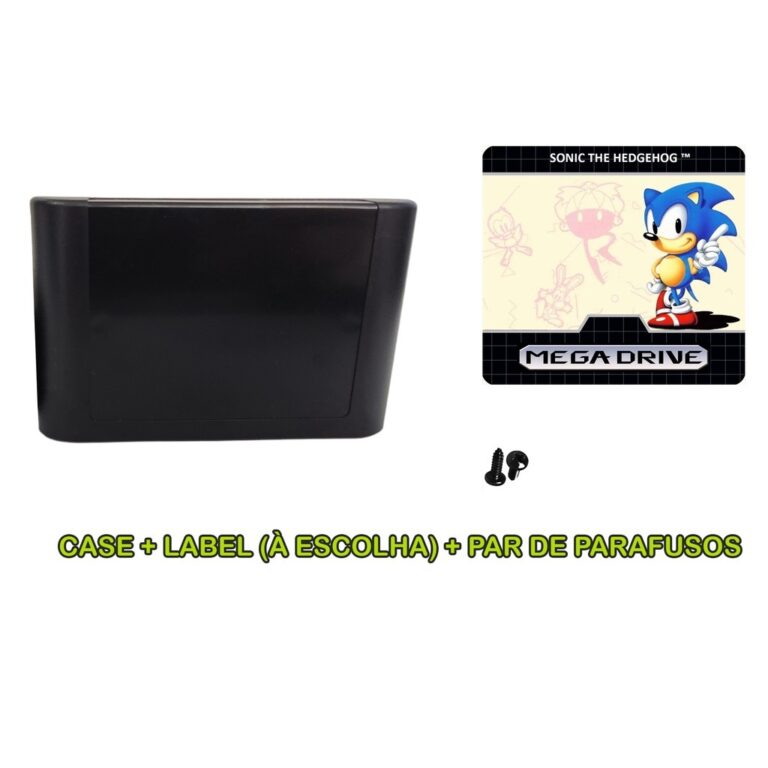 kIT 1 CASE COM LABEL E PAR DE PARAFUSOS PARA MEGA 