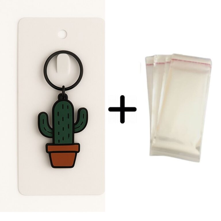 100 Unidades Cartela Tag Para Chaveiro + 100 Saqui