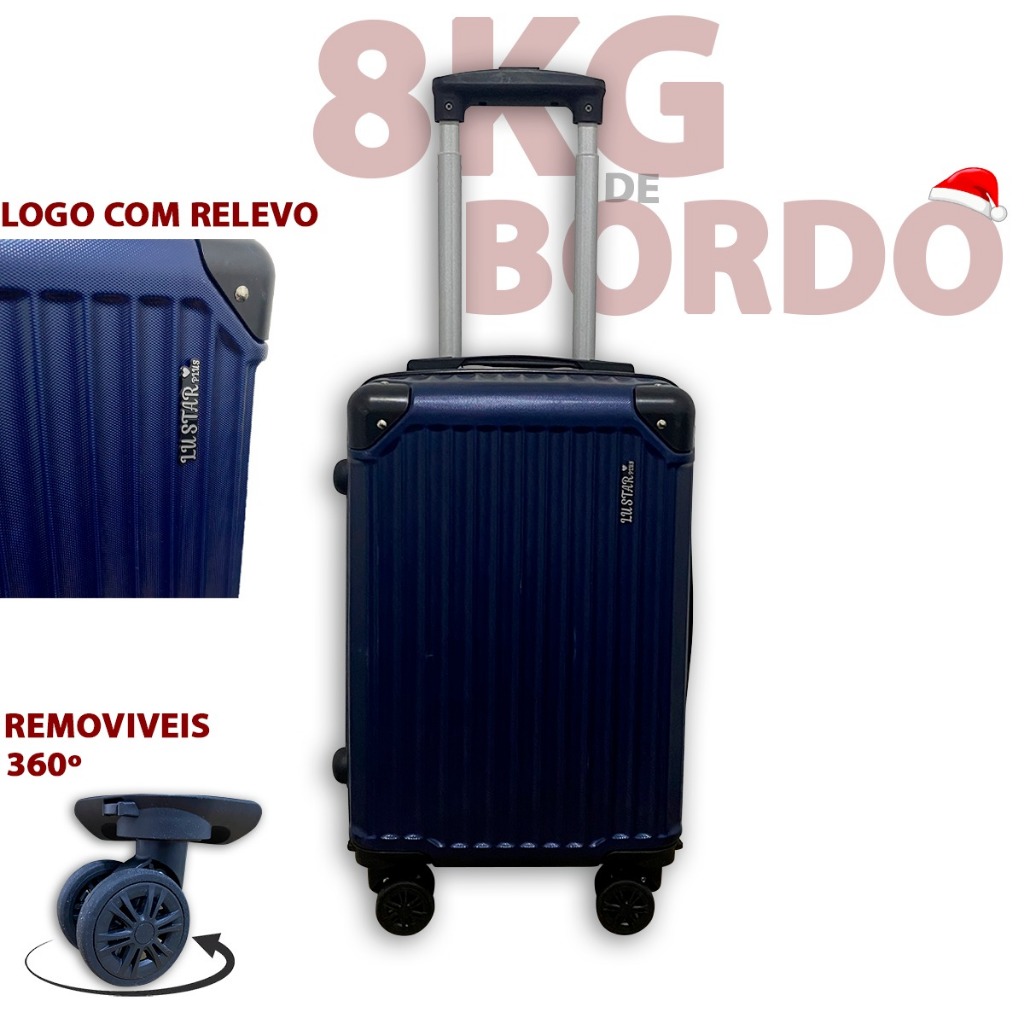 Mala De Bordo 8Kg / 9Kilos Promocao Colorido Mala De Viagem PP N17 / N18 Com Rodinha 360 Com Senha