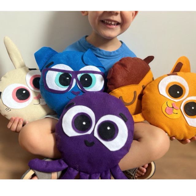 Turma de 6 bonecos bolofofos feltro/ensaio fotogr�