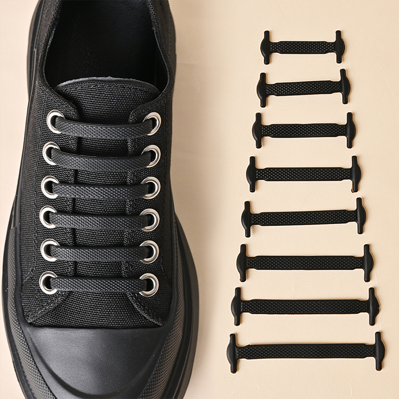 16 Pçs/Lote Silicone Sem Gravata Cadarço Cadarços Sapatos Acessórios Rendas Elásticas Criativo Pregu