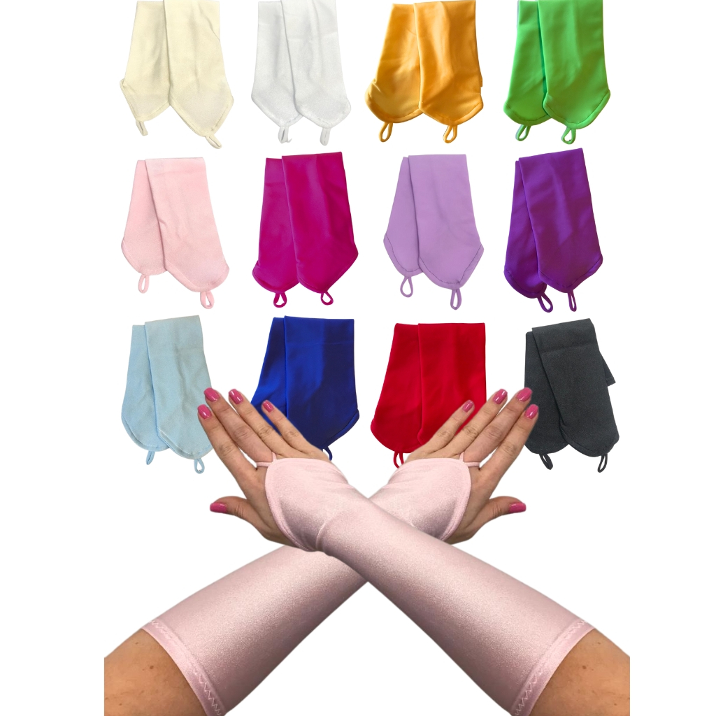 Luva Mitene Lycra Festa Fantasia Princesa Cosplay Diversas Cores