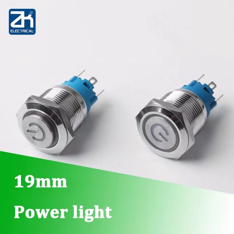 19mm Botão De Pressão De Metal Com Luz De Energi