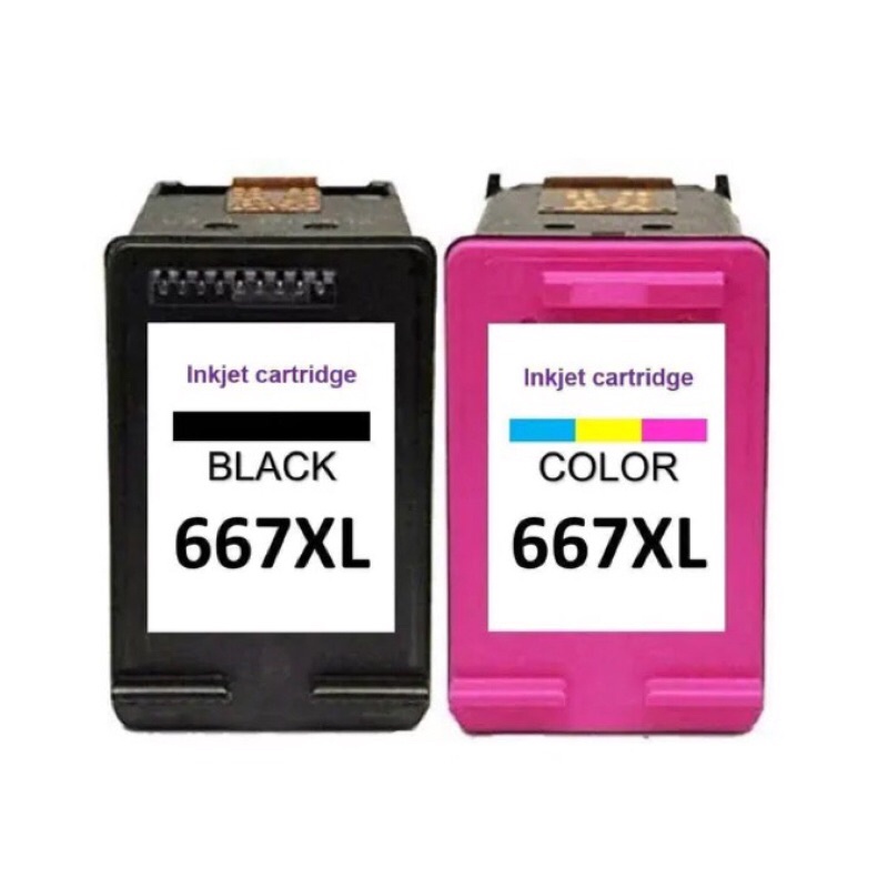 kit cartuchos 667 preto + color com 15ml de tinta cada cartucho