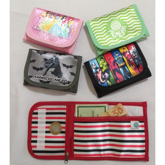 Carteira infantil personalizada