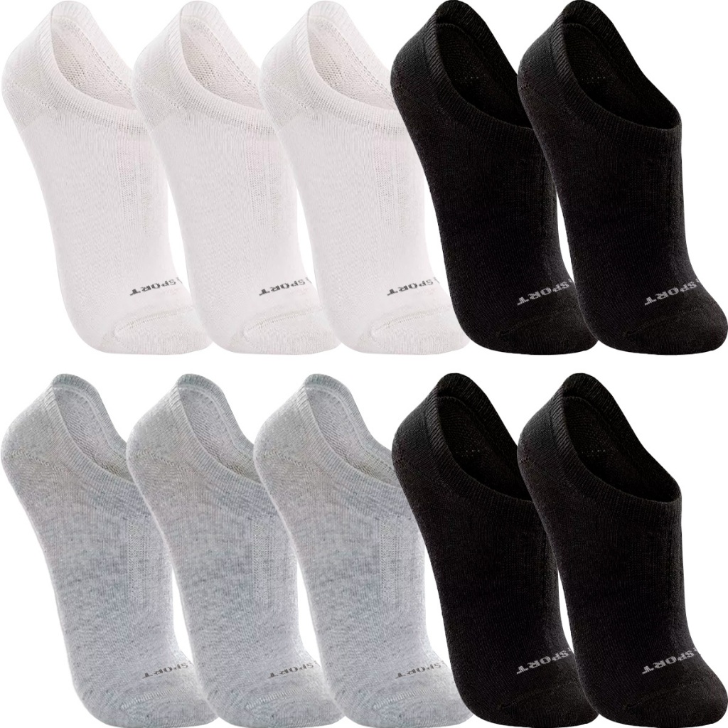 Kit 10 Pares Meias Lupo Original Sapatilha Confortável Esportiva Algodão Meia Cano Curto Academia