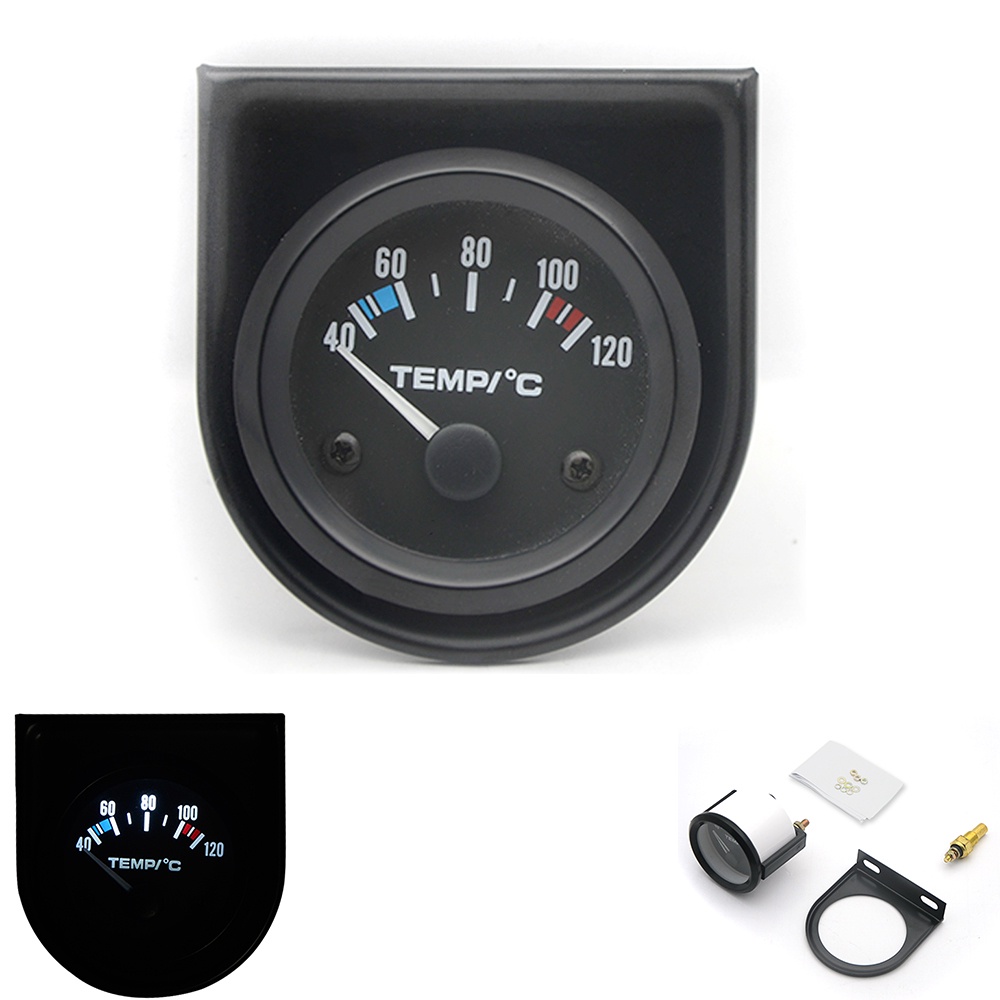 Medidor/De Temperatura Da Água Universal De 2 Polegadas 40-120C/Branco/Claro LED/Preto/Analógico Com