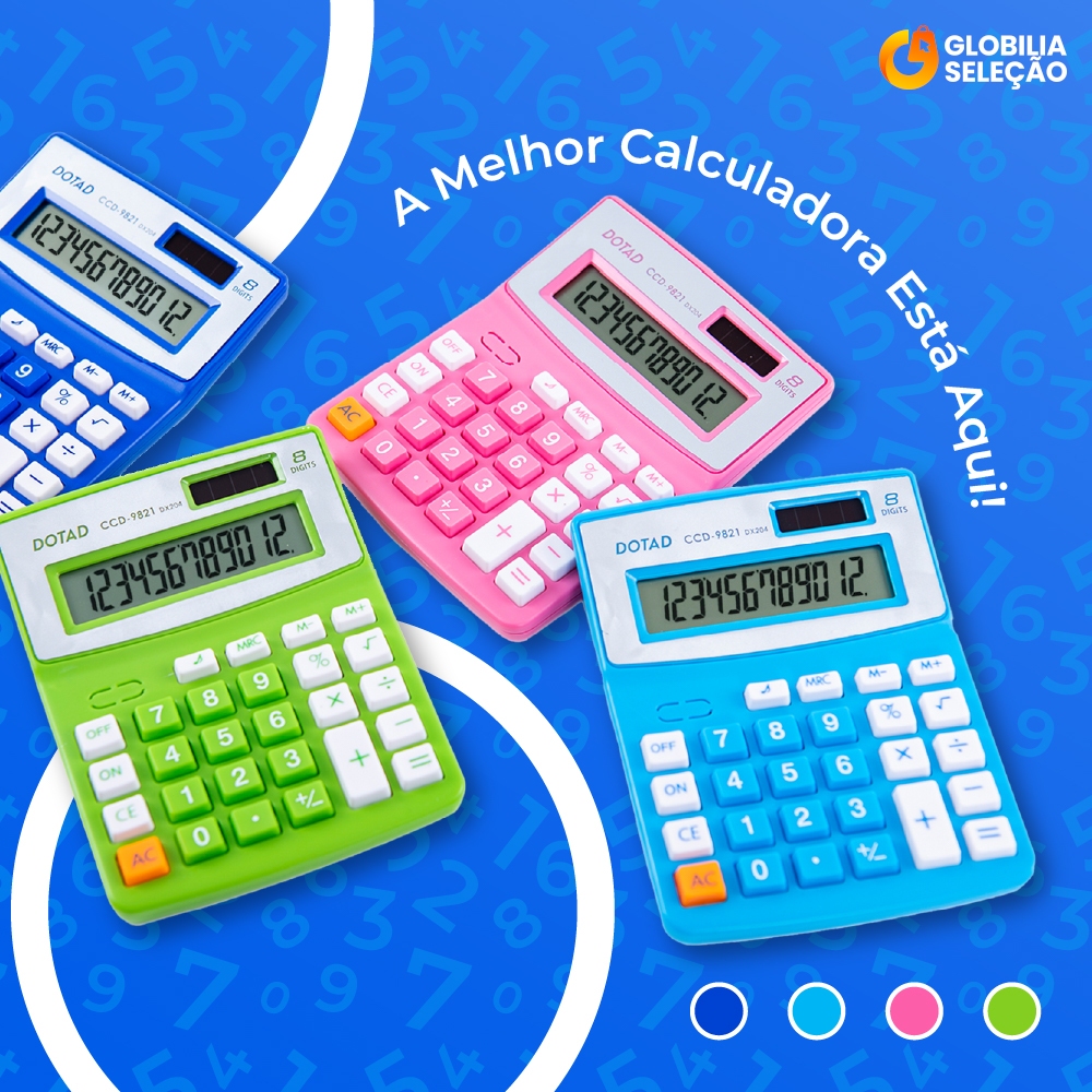 Calculadora De Tela Lcd De 8 Dígitos estudantes estacionário ferramentas exame calculadora de cores