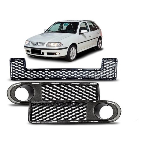 Kit Grade Parachoque Milha Gol G3 1999 2000 01 200