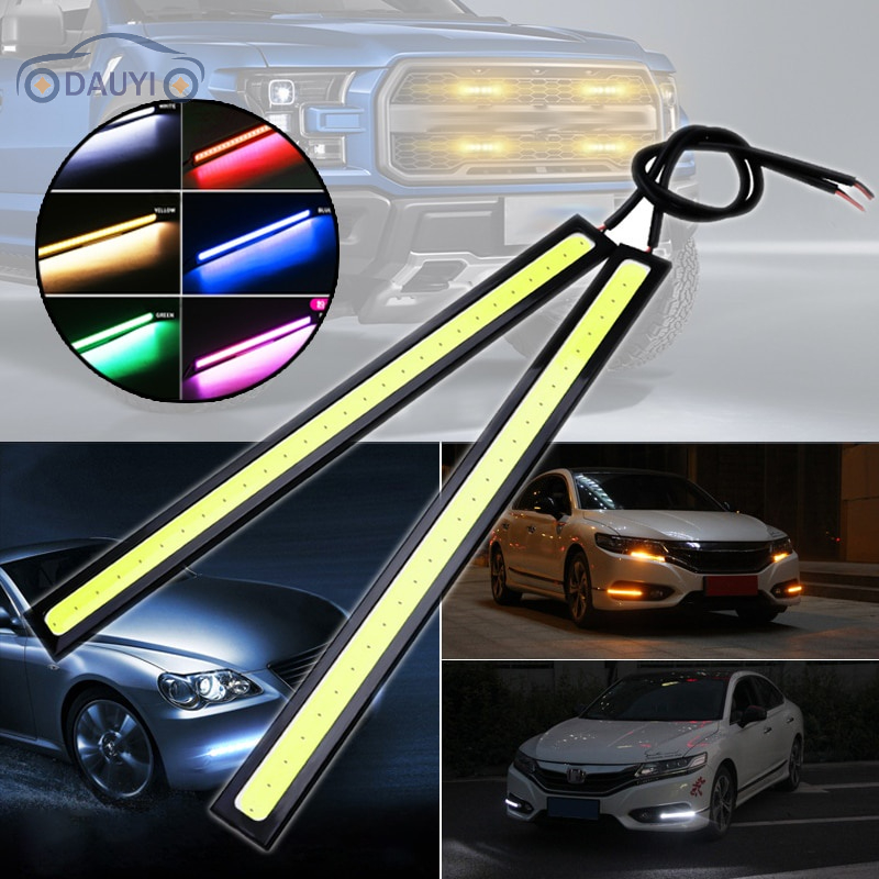 17cm estilo do carro led cob lâmpada 12v 6000k painel branco drl cob led interior luz atmosfera exte