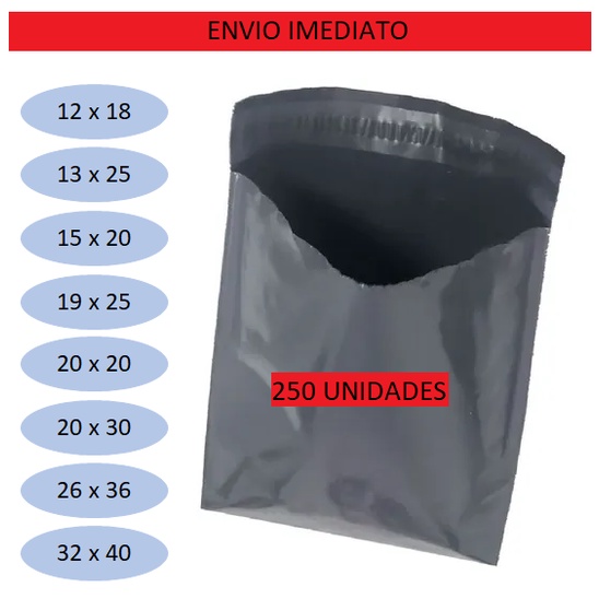 KIT Envelope de Segurança com 250 unidades embala