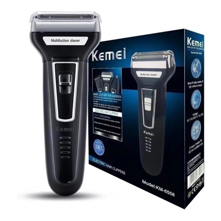 Maquina De Barbear Aparador Elétrico 3 Em 1 Kemei