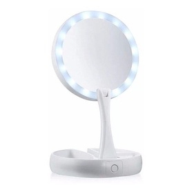 Espelho Luz Led Iluminador Mesa Maquiagem Portáti