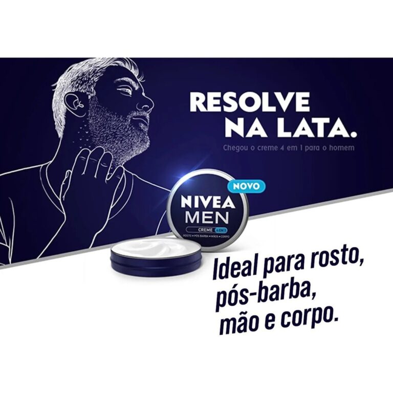 Nivea Men Creme Lata 4 Em 1 Rosto Pós Barba Mãos
