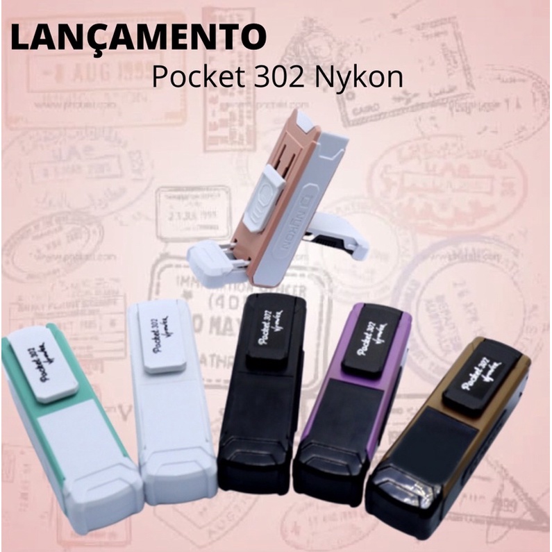 Carimbo POCKET De Bolso Nykon VPOWER 302   NOVAS CORES