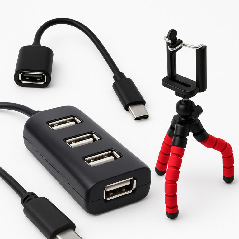 Hub Usb 4 Portas + Cabo OTG Tipo C Para Usb + Trip