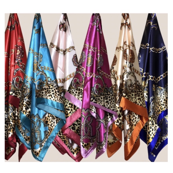 Lenços Algodão ou Cetim Seda Elegante Primaverav