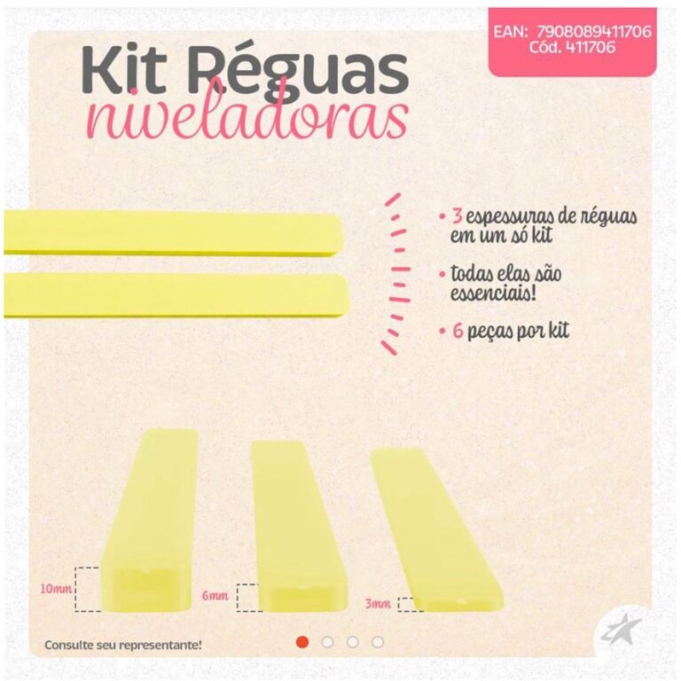 Kit Réguas Niveladoras / Rolo Maciço 24cm