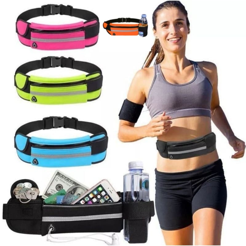 Pochete garrafa de água esportiva corrida slim impermeável porta celular caminhada corrida academia